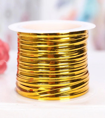 15 m / rulonas susukamas vielinis kaklaraištis Daugiaspalvis dovanų pakavimo įvyniojimas juostelės virvė maisto duonos maišelio sandarinimo rišamoji virvė namų virtuvės reikmenims