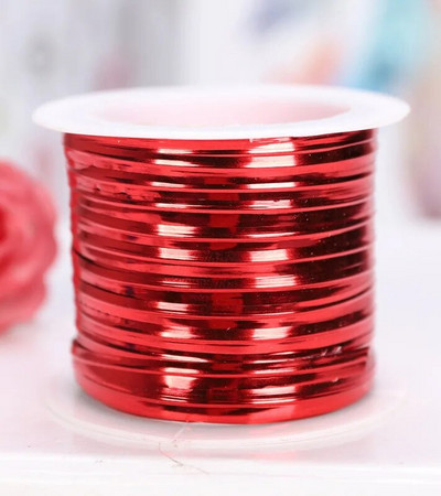 15 m / rulonas susukamas vielinis kaklaraištis Daugiaspalvis dovanų pakavimo įvyniojimas juostelės virvė maisto duonos maišelio sandarinimo rišamoji virvė namų virtuvės reikmenims