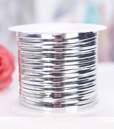 15 m / rulonas susukamas vielinis kaklaraištis Daugiaspalvis dovanų pakavimo įvyniojimas juostelės virvė maisto duonos maišelio sandarinimo rišamoji virvė namų virtuvės reikmenims