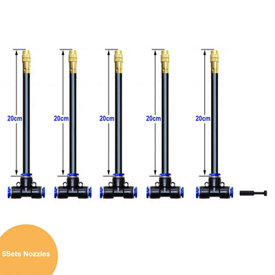 Reguleeritavad 360° pöörlevad veepihustid 20 cm universaalne sprinkler 8 mm sirge tõukelukuga vuugi niisutamise pihusti
