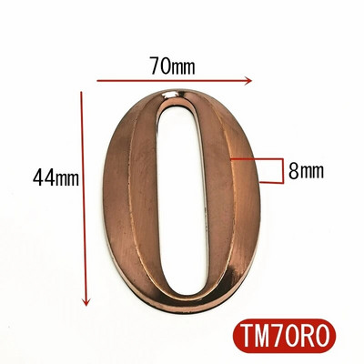 7CM 0-9 Moodne maja uksenumbri sildi kleebised 3D hotellikorteri ukse number ABS plastikust punasest vasest pronksist nimesilt