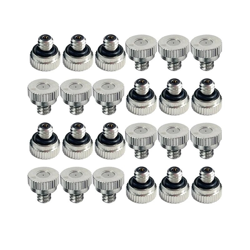 Cinkots misiņa miglošanas sprausla 10-24 UNC vītne 0,1 MM līdz 0,8 MM atvere dārza terases ūdens smidzinātājam 5 gab.