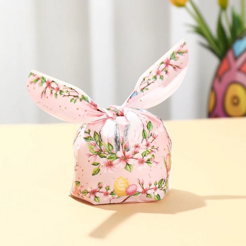 50kom Uskrsna vrećica za zečje uši Poklon za kolačiće i slatkiše Plastična vrećica Vrećica za pečenje Pakiranje za kekse Uskrsni ukrasi Uskrsni dar 2024.