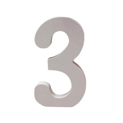 Dekoracija vjenčanja 0-9 Bijeli drveni brojevi Ukrasi za zabave Hotelski kućni rekviziti za fotografije