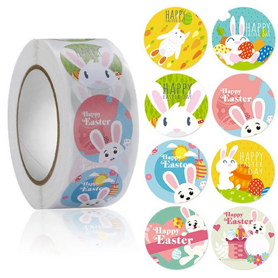 50–500 tk 1-tolline ümmargune lihavõttejäneste kaunistuskleebis rullil Huvitavad, kasulikud albumitarvikud Õnnelik planeerija