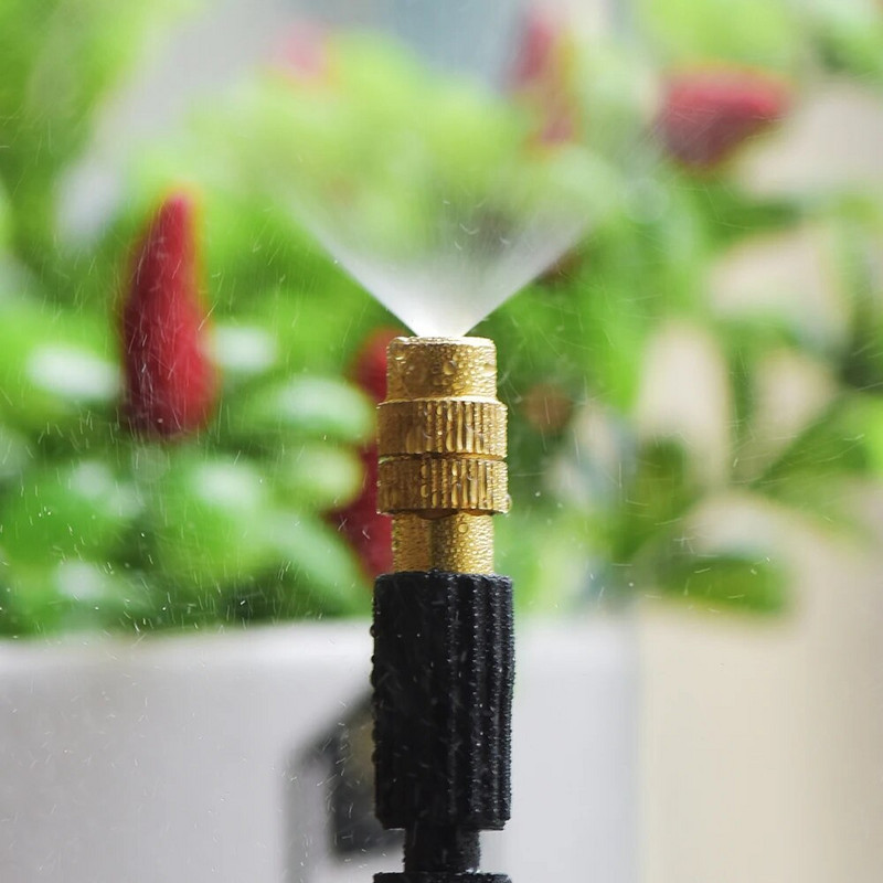 Podesiva bakrena mlaznica za zamagljivanje s plastičnom mlaznicom za raspršivanje od 4/7 mm, navodnjavanje kapanjem Dodaci za vrtni sustav za navodnjavanje