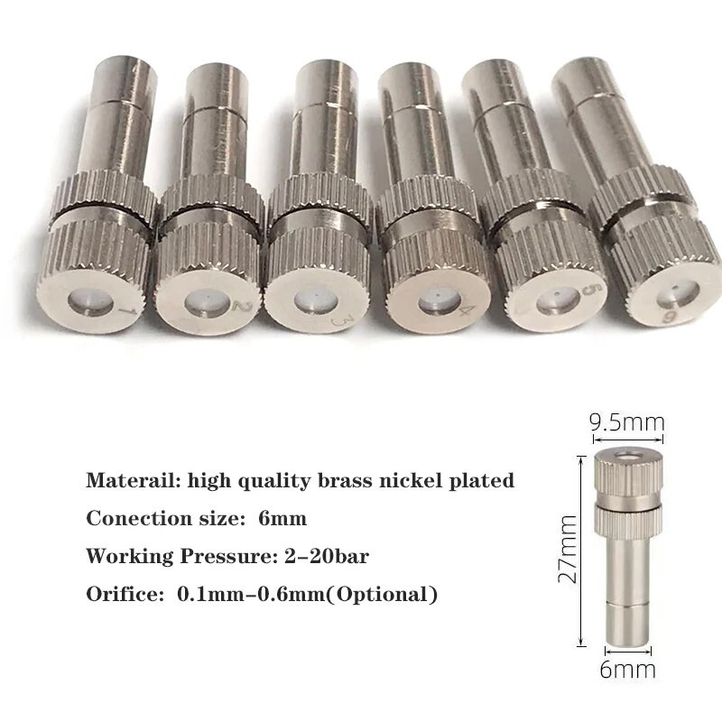5 komada niskotlačne visokokvalitetne raspršivačke mlaznice za raspršivanje, glava za raspršivanje, glava za raspršivanje Mister Mist Spray System