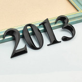 7cm must 3D isekleepuv kaasaegne uksenumbri tahvel Ukseplaadi number Maja number Hotelli aadressi numbrid kleebismärk plastik