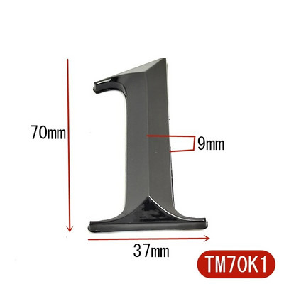 7cm must 3D isekleepuv kaasaegne uksenumbri tahvel Ukseplaadi number Maja number Hotelli aadressi numbrid kleebismärk plastik