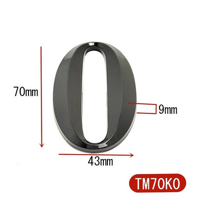 7cm must 3D isekleepuv kaasaegne uksenumbri tahvel Ukseplaadi number Maja number Hotelli aadressi numbrid kleebismärk plastik