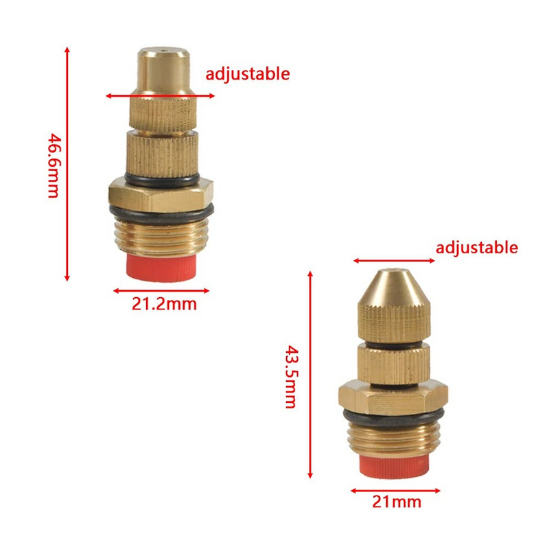 Muška mjedena prskalica za maglu 1/2 mlaznica Ženska vrtna prskalica za maglu Sustav hlađenja za bakreno zamagljivanje 1 kom