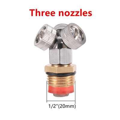 Duză pentru pulverizator de grădină din alamă 1/4" 1/2" cu 1/2/3 orificii Sprinkler de apă pentru irigarea grădinii pentru fiting de pulverizare de atomizare a pesticidelor