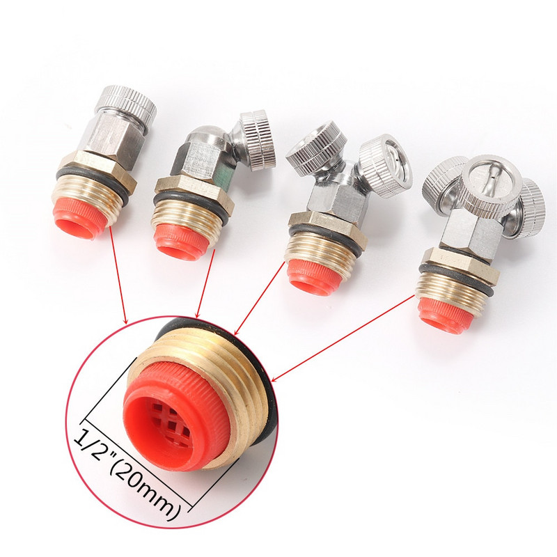 Duză pentru pulverizator de grădină din alamă 1/4" 1/2" cu 1/2/3 orificii Sprinkler de apă pentru irigarea grădinii pentru fiting de pulverizare de atomizare a pesticidelor