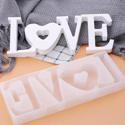 LOVE HOME Letters Mold Силиконова Crystal Resin Art Mold DIY Resin Crafts Отливки за декорация на дома Инструмент за изработка на бижута