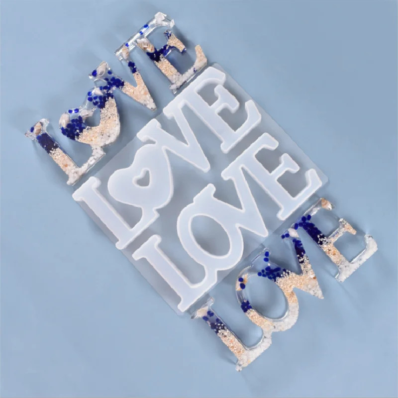 LOVE HOME Litere Mucegai Silicon Cristal Rășină Artă Meșteșuguri DIY Rășină Matrite de turnare Decorarea casei Instrument de fabricare de bijuterii