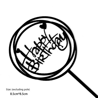 10 buc. Topper pentru tort La mulți ani, acrilic, auriu, cu oglindă, pentru cupcake pentru copii, pentru petrecerea de aniversare, pentru tort, pentru desert, decorațiuni pentru Baby Shower