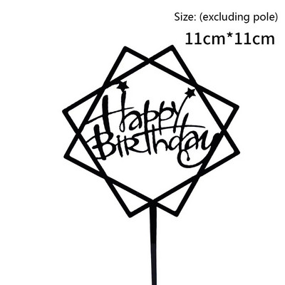 10 buc. Topper pentru tort La mulți ani, acrilic, auriu, cu oglindă, pentru cupcake pentru copii, pentru petrecerea de aniversare, pentru tort, pentru desert, decorațiuni pentru Baby Shower