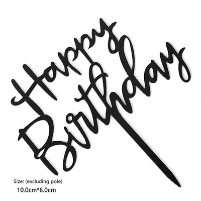 10 buc. Topper pentru tort La mulți ani, acrilic, auriu, cu oglindă, pentru cupcake pentru copii, pentru petrecerea de aniversare, pentru tort, pentru desert, decorațiuni pentru Baby Shower