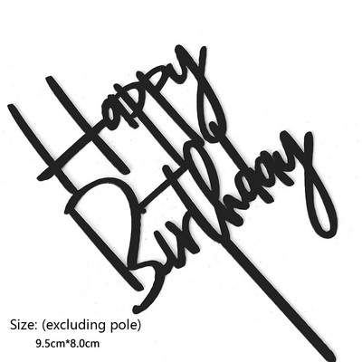 10 buc. Topper pentru tort La mulți ani, acrilic, auriu, cu oglindă, pentru cupcake pentru copii, pentru petrecerea de aniversare, pentru tort, pentru desert, decorațiuni pentru Baby Shower