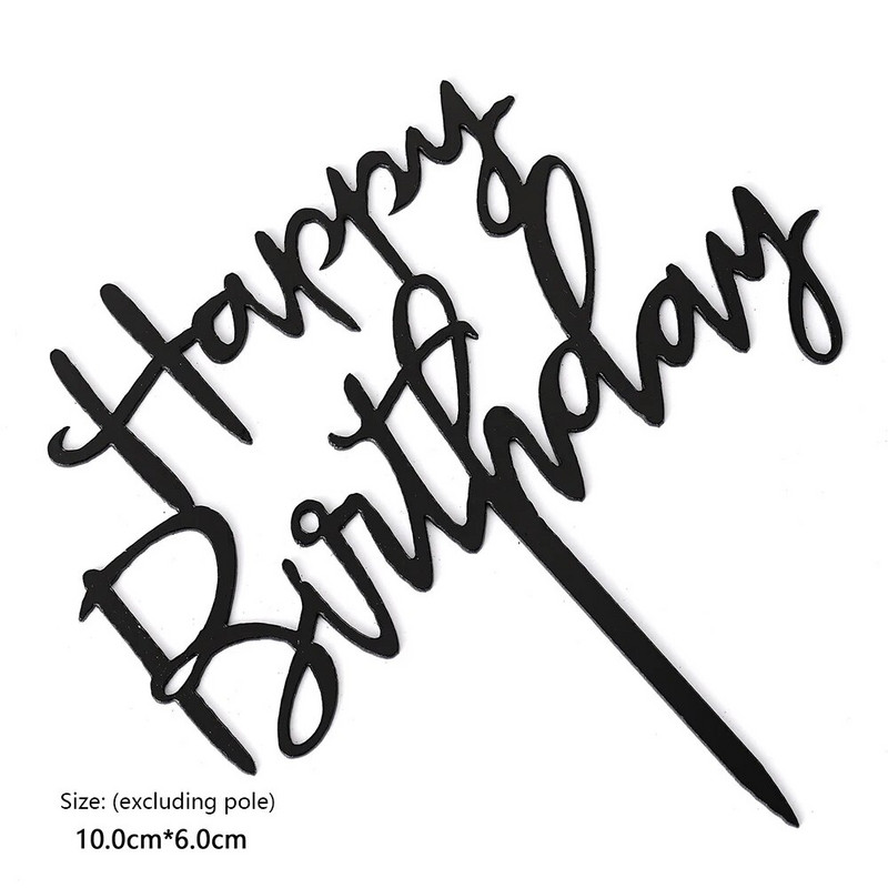 10 buc. Topper pentru tort La mulți ani, acrilic, auriu, cu oglindă, pentru cupcake pentru copii, pentru petrecerea de aniversare, pentru tort, pentru desert, decorațiuni pentru Baby Shower