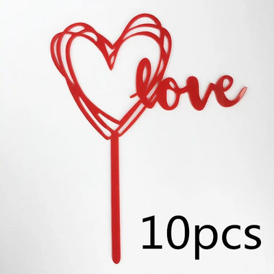 10 gab. 36 stili Happy Birthday Cake Topper Rozā zelta Akrila kūkas pildspalvas Baby Shower Cake Birthday Party Kūkas karoga rotājumi