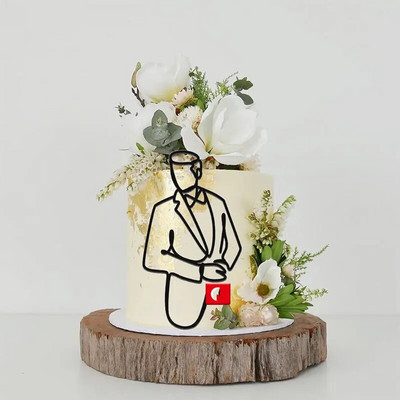 2023-as portré boldog születésnapot tortafeltét arany fekete absztrakt művészet akril fiú lányok buli tortafeltét lány desszert dekoráció