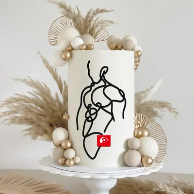 2023-as portré boldog születésnapot tortafeltét arany fekete absztrakt művészet akril fiú lányok buli tortafeltét lány desszert dekoráció