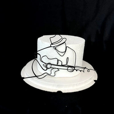 2023-as portré boldog születésnapot tortafeltét arany fekete absztrakt művészet akril fiú lányok buli tortafeltét lány desszert dekoráció