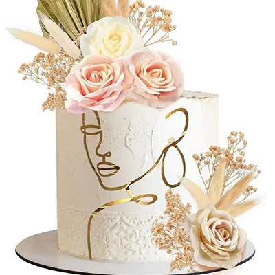 2023-as portré boldog születésnapot tortafeltét arany fekete absztrakt művészet akril fiú lányok buli tortafeltét lány desszert dekoráció