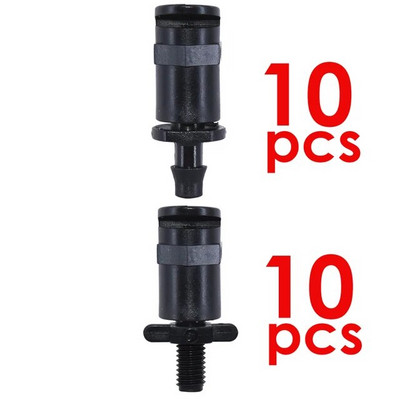 KESLA 20 buc. Sprinklere cu duză de refracție 180 de grade cu conector cu filet de 1/4 inchi sau 4/7 mm pentru irigare prin picurare cu cap de pulverizare pentru Bonsai