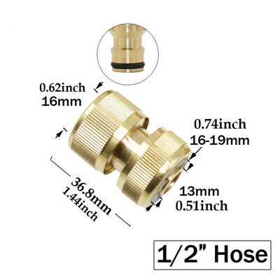 1/2`` 3/4`` 5/8" 1`` Mesingana slavina Brza spojnica 16mm 20mm Bakrena spojnica za crijevo Adapter Vrtni pištolj za zalijevanje Priključci za zaustavljanje vode