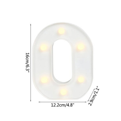 Helendav LED kiri öövalgusti loominguline 26 inglise tähestiku akulamp romantiline pulmapeo kaunistus jõulukink 16cm