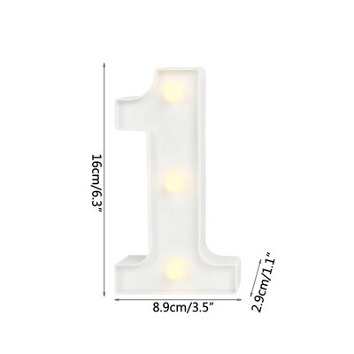 Helendav LED kiri öövalgusti loominguline 26 inglise tähestiku akulamp romantiline pulmapeo kaunistus jõulukink 16cm