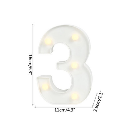 Helendav LED kiri öövalgusti loominguline 26 inglise tähestiku akulamp romantiline pulmapeo kaunistus jõulukink 16cm