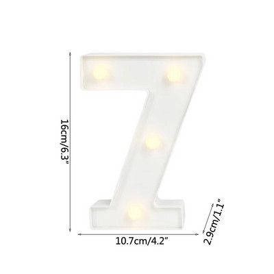 Helendav LED kiri öövalgusti loominguline 26 inglise tähestiku akulamp romantiline pulmapeo kaunistus jõulukink 16cm