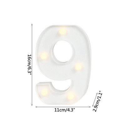 Helendav LED kiri öövalgusti loominguline 26 inglise tähestiku akulamp romantiline pulmapeo kaunistus jõulukink 16cm