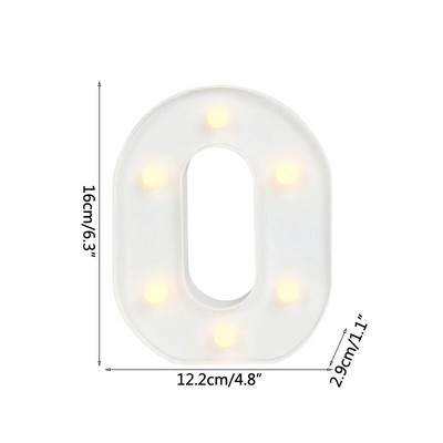 Helendav LED kiri öövalgusti loominguline 26 inglise tähestiku akulamp romantiline pulmapeo kaunistus jõulukink 16cm