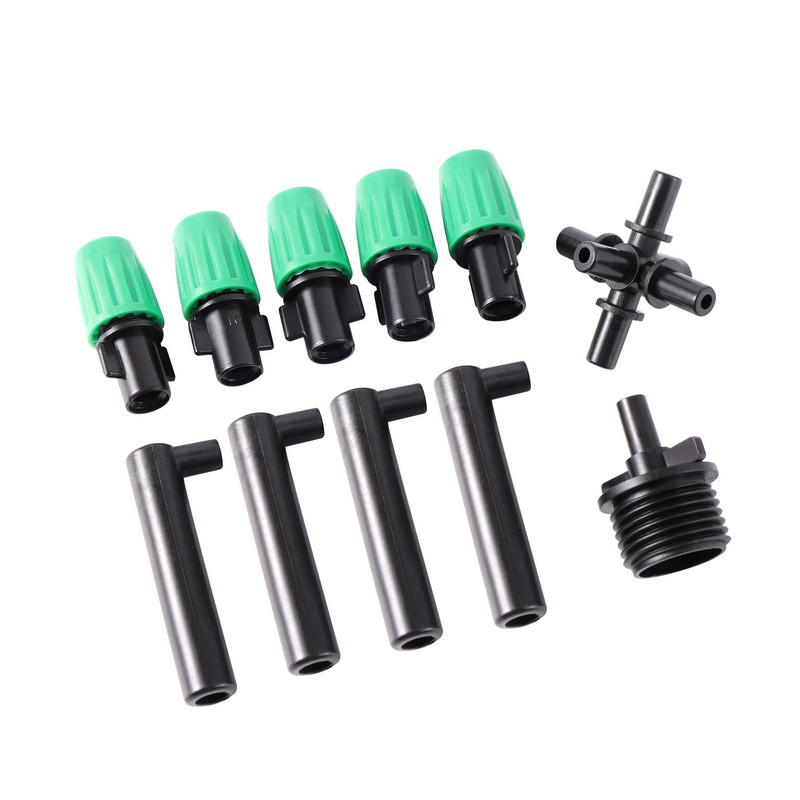 Aia niisutamise udusüsteem Kastmispihusti 5-suunaline laiaulatuslik pihustamine Uduotsik jahutus Niisutavad tarvikud