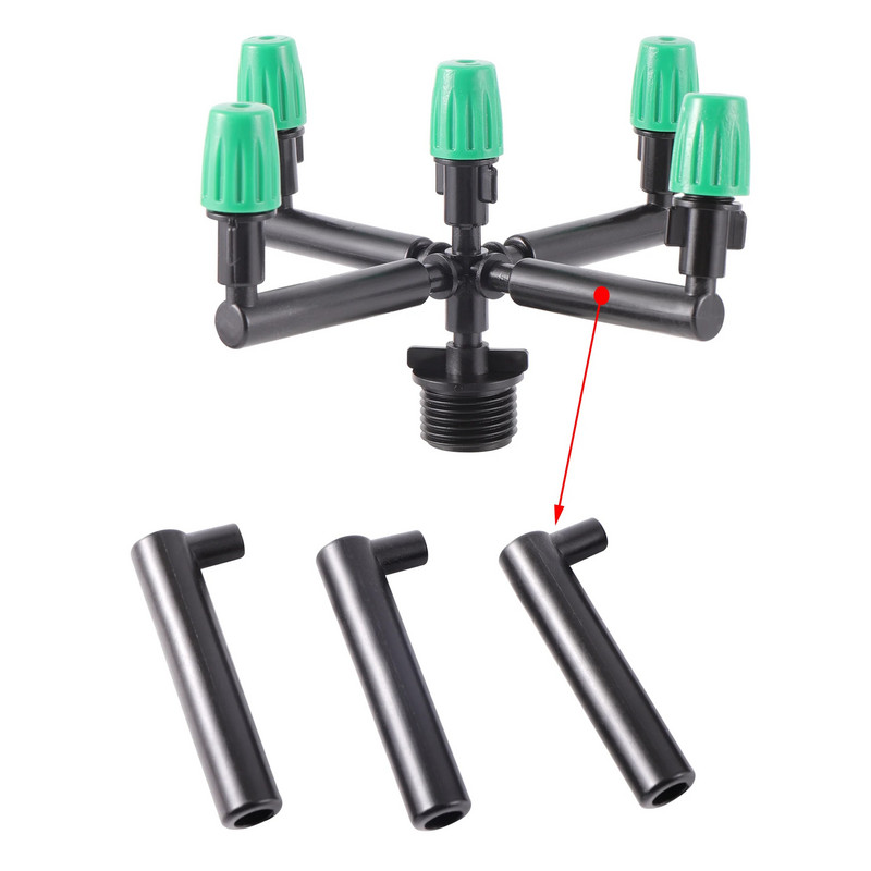 Aia niisutamise udusüsteem Kastmispihusti 5-suunaline laiaulatuslik pihustamine Uduotsik jahutus Niisutavad tarvikud