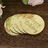 10 tk Rose Gold Sünnipäevapeo tordikaunistus Akrüülist ümmargused koogikatted Palju õnne sünnipäevaks kingituseks kaunistus tassikoogi magustoidu tarvikud