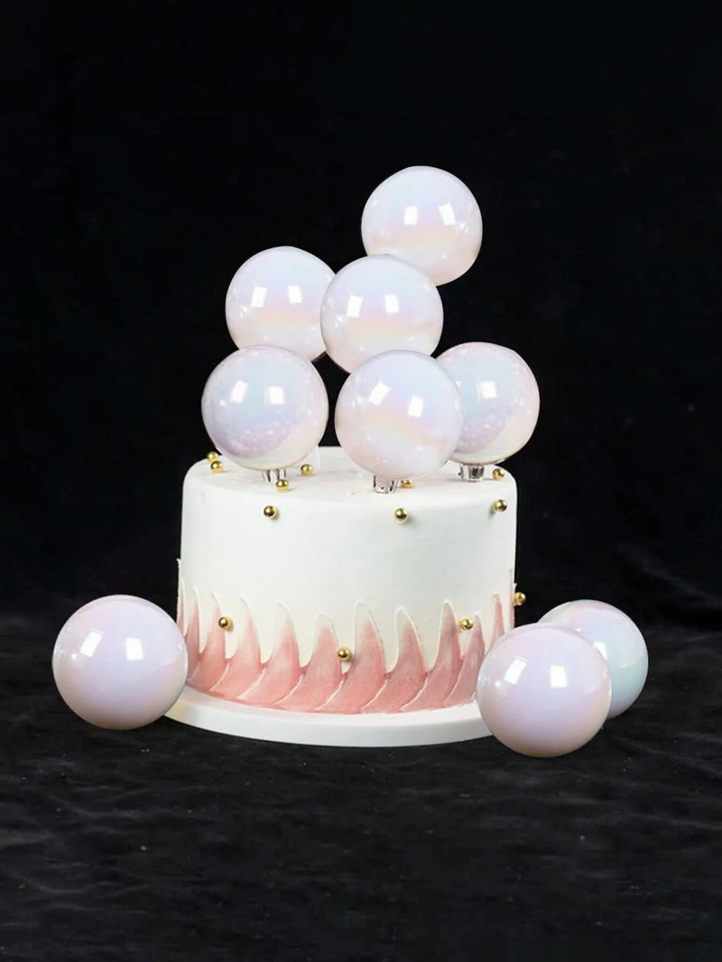 6 buc. Minge colorată Font Happy Art Roșu Mic Iubire Inimă Tort Topper pentru petrecere de aniversare Desert Decor pentru articole de duș