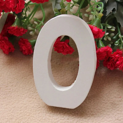 Drveni ukras od 26 slova Merry Christmas Love Home Cafe Bijela abeceda Drveni dekor Diy Samostojeći Personalizirani dizajn imena