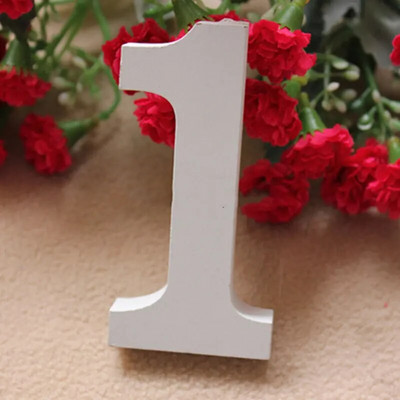 Drveni ukras od 26 slova Merry Christmas Love Home Cafe Bijela abeceda Drveni dekor Diy Samostojeći Personalizirani dizajn imena