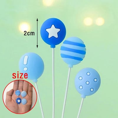 Decoratiuni pentru tort de aniversare, drăguț, roz, urs albastru, bile de tren, inserare, pentru tort, băiat, fată, 1-a aniversare, pentru baby shower