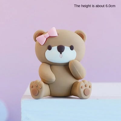 Decoratiuni pentru tort de aniversare, drăguț, roz, urs albastru, bile de tren, inserare, pentru tort, băiat, fată, 1-a aniversare, pentru baby shower