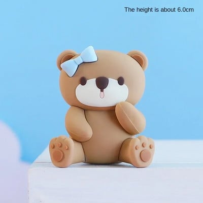 Decoratiuni pentru tort de aniversare, drăguț, roz, urs albastru, bile de tren, inserare, pentru tort, băiat, fată, 1-a aniversare, pentru baby shower