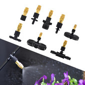 5 tk 8 tüüpi mikrotilgakastmist, udu messingist düüs aiapihusti jahutusosad vasest sprinkler koos pistikuga