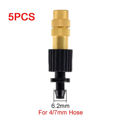 5 tk 8 tüüpi mikrotilgakastmist, udu messingist düüs aiapihusti jahutusosad vasest sprinkler koos pistikuga