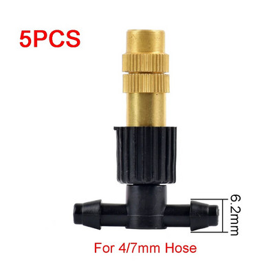 5 tk 8 tüüpi mikrotilgakastmist, udu messingist düüs aiapihusti jahutusosad vasest sprinkler koos pistikuga