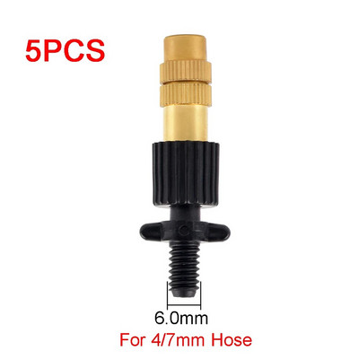 5 tk 8 tüüpi mikrotilgakastmist, udu messingist düüs aiapihusti jahutusosad vasest sprinkler koos pistikuga